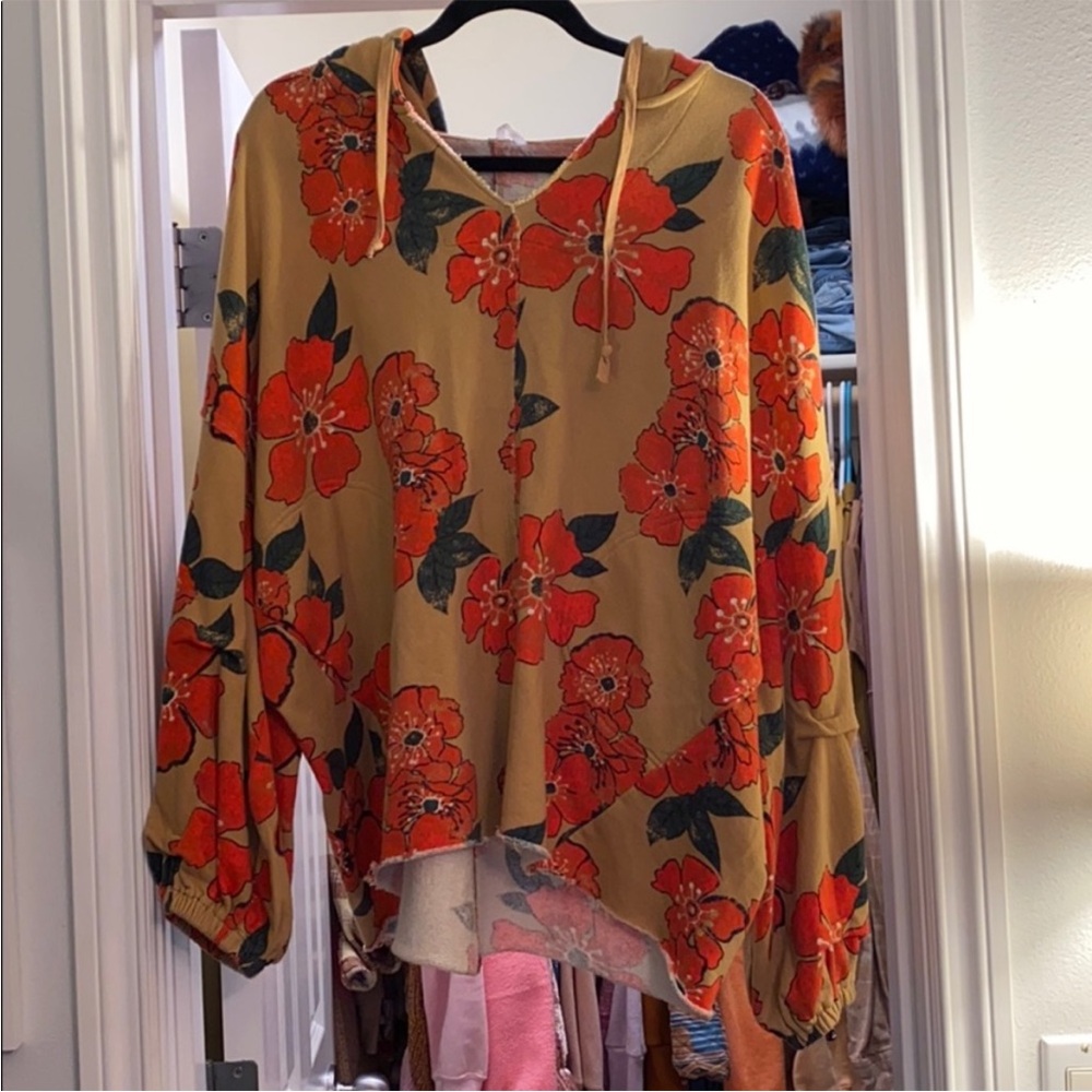 ISO free people floral hoodie